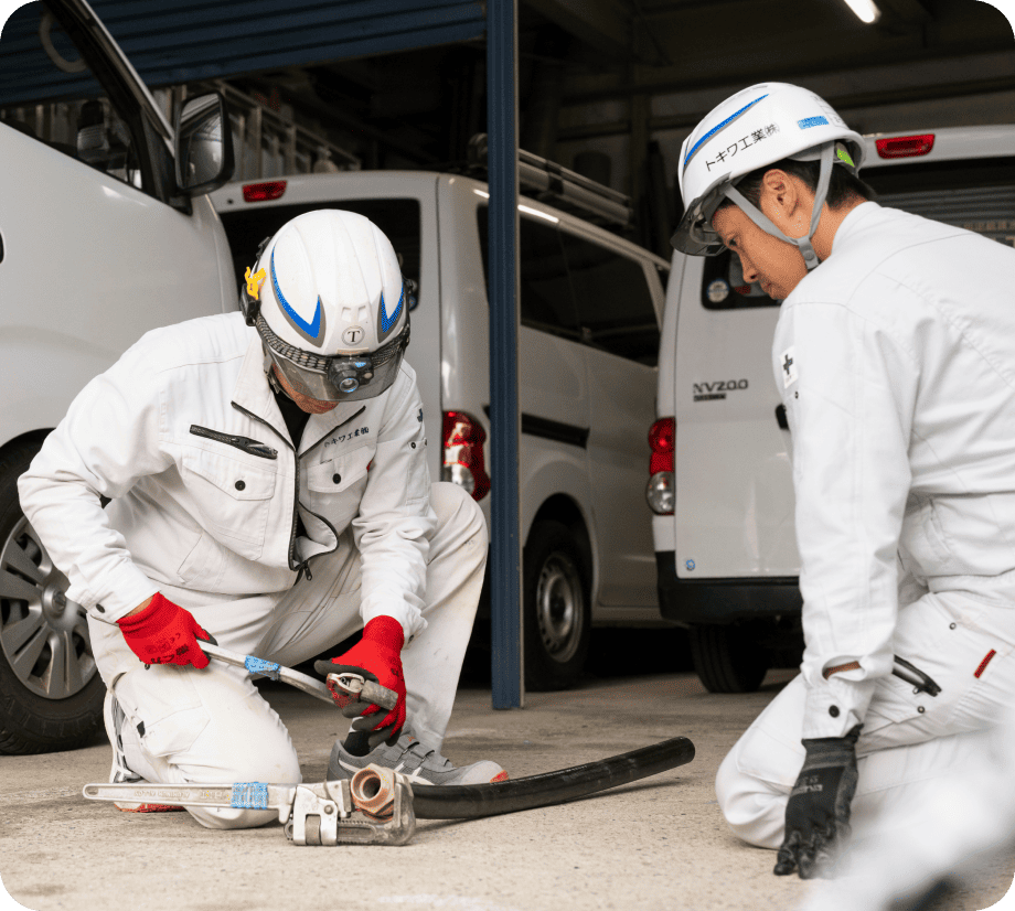 現場作業中シーン